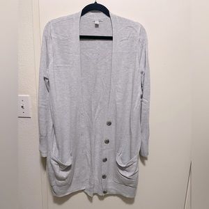 Long gray cardigan